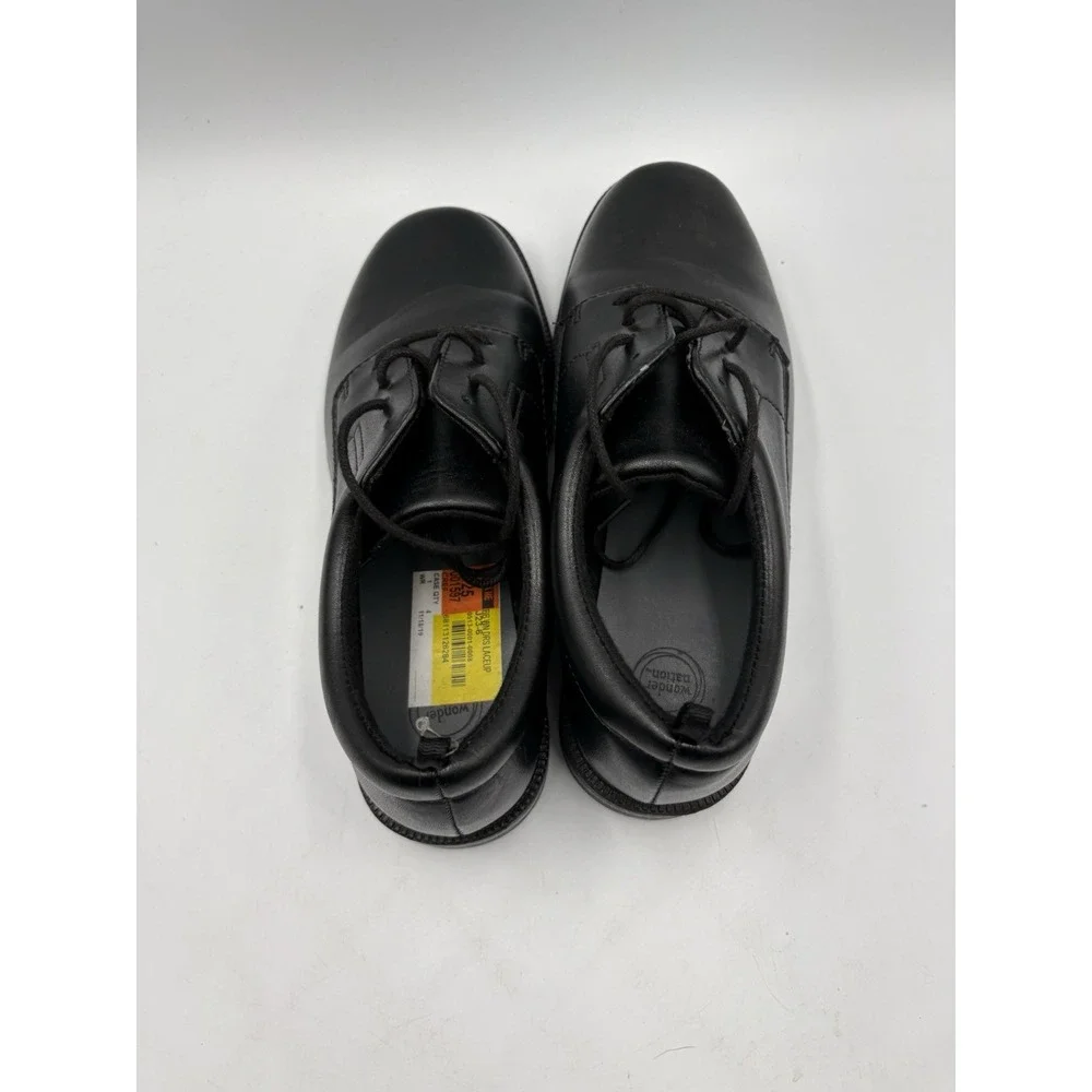Wonder Nation Black Faux Leather Lace-Up Derby Dress Men's/Men's Youth Shoe US 5